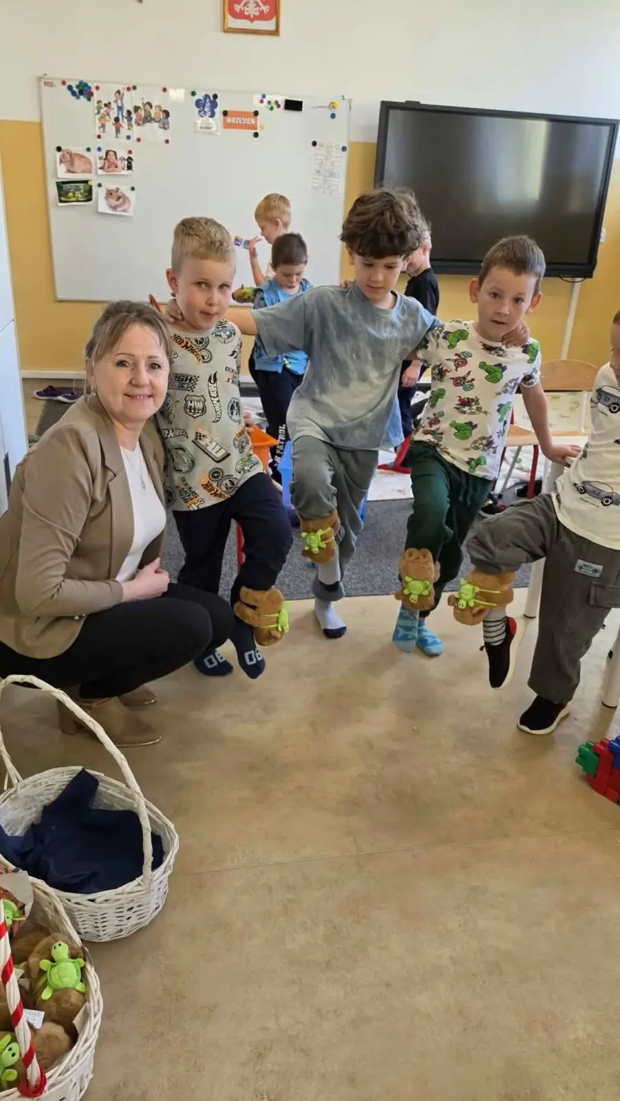 Burmistrz Beata Podlewska odwiedziła przedszkolaków z Nieszawy