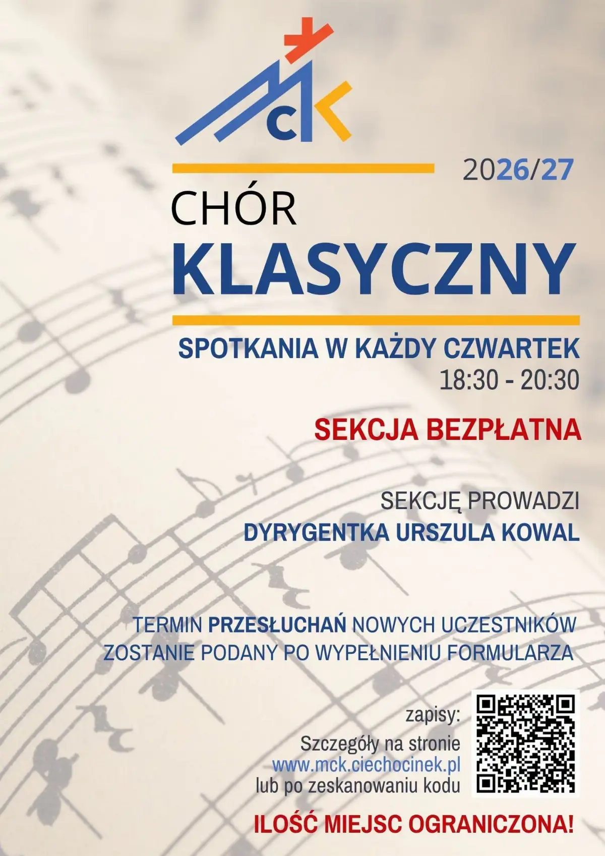 Nabór do Chóru Klasycznego w Ciechocinku
