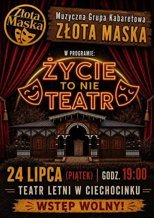 Kabaret „Złota Maska” wystąpi w Ciechocinku z programem „Życie to nie teatr”