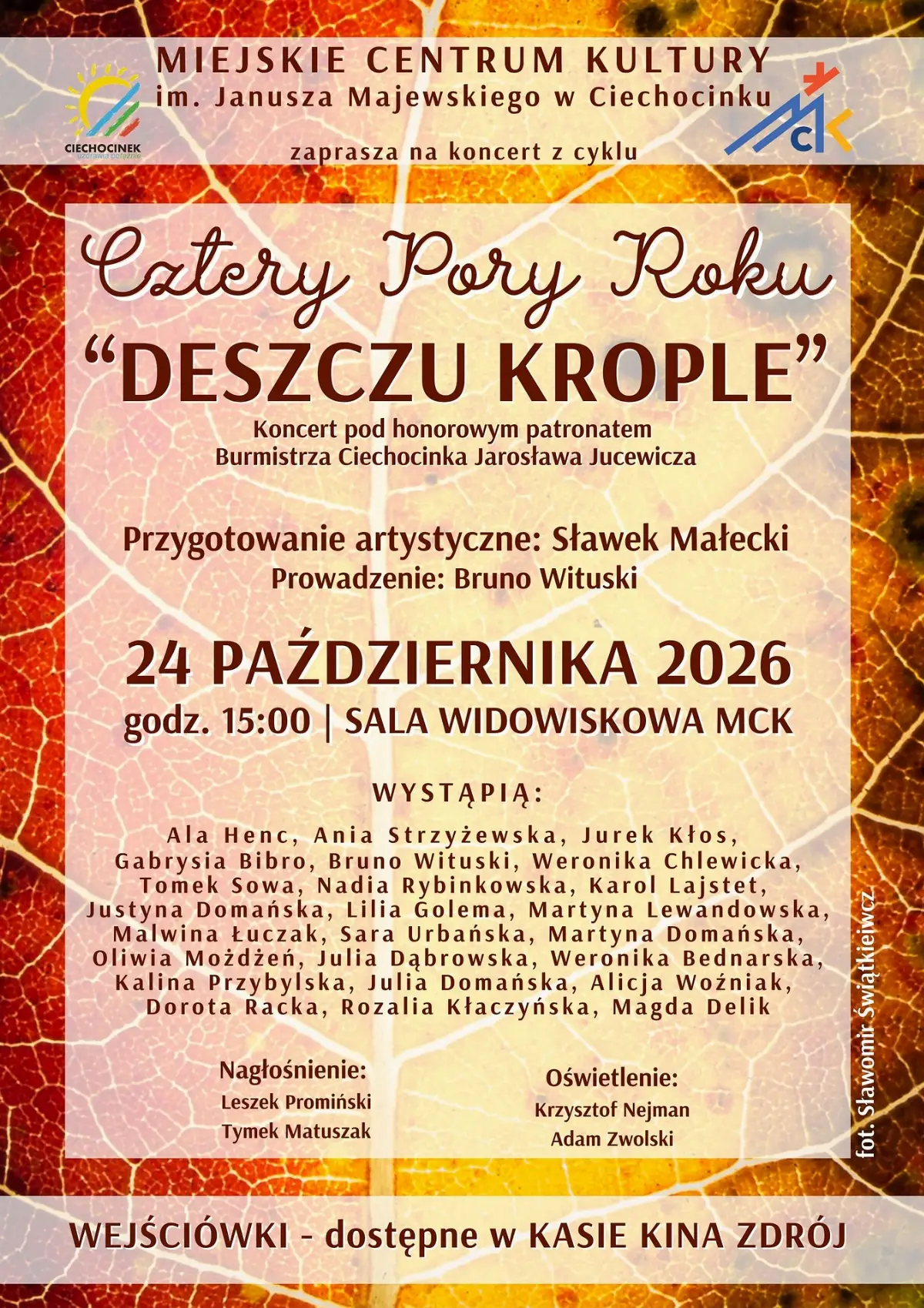 Cztery Pory Roku: Koncert „DESZCZU KROPLE” w Ciechocinku