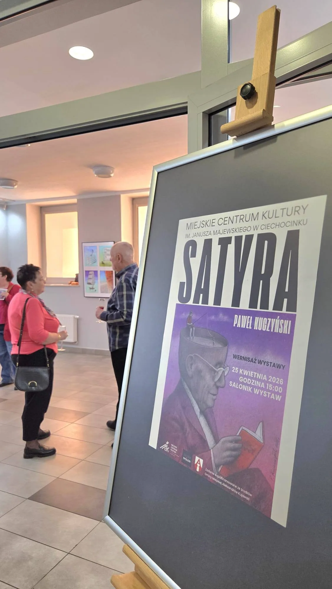 Wernisaż wystawy „Satyra” autorstwa Pawła Kuczyńskiego w Ciechocinku