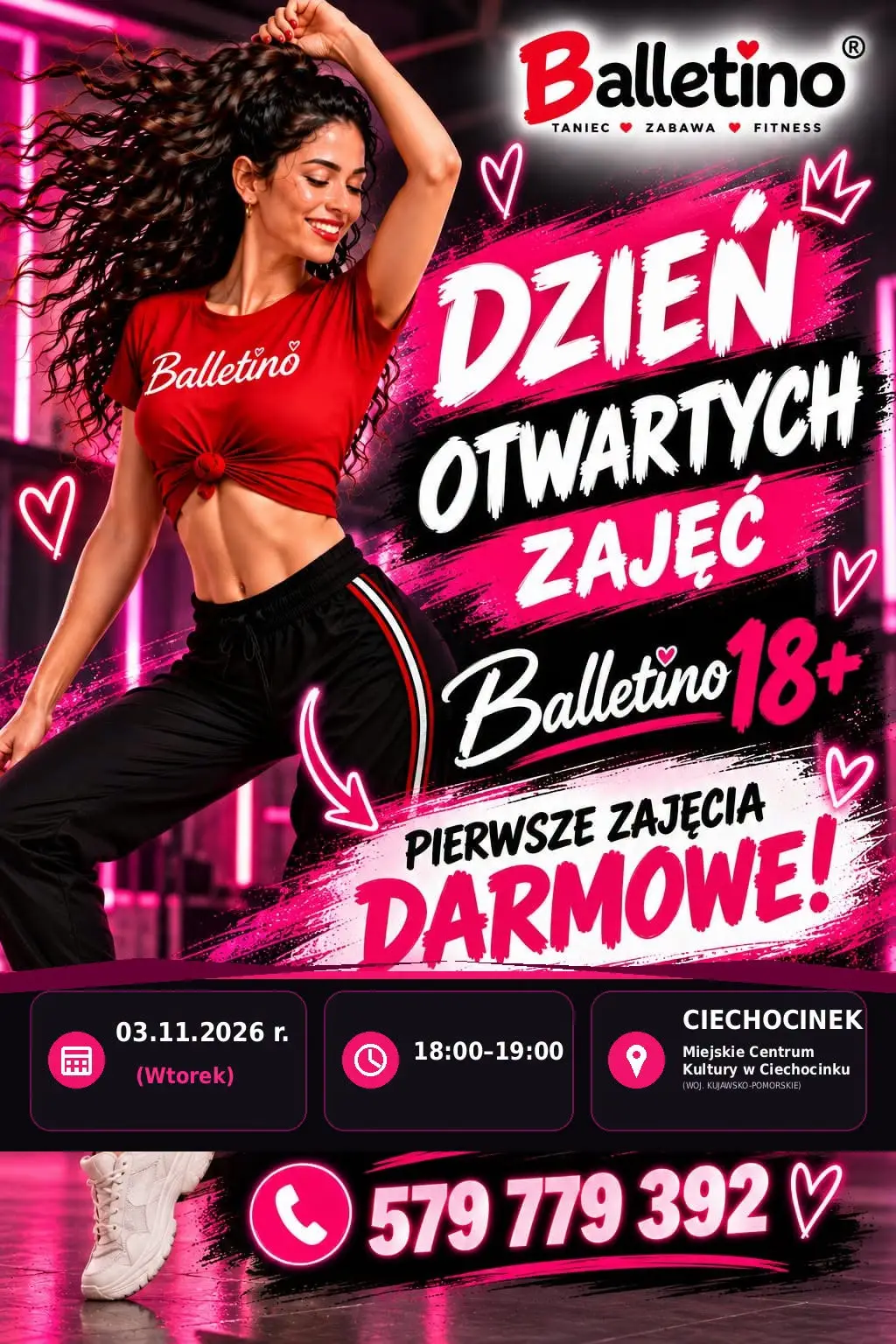 Dzień Otwarty Balletino 18+ w Ciechocinku