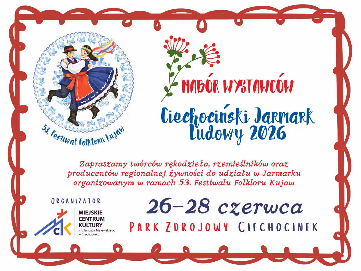 Nabór Wystawców na Ciechociński Jarmark Ludowy 2026
