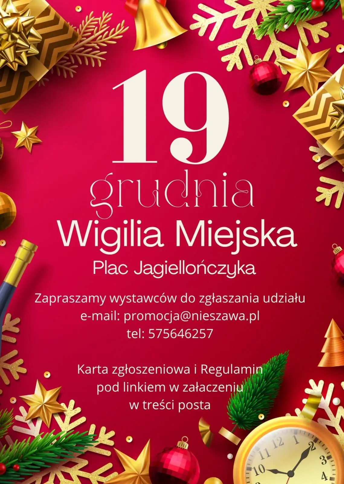 Wigilia Miejska już 19 grudnia na Placu Jagiellończyka
