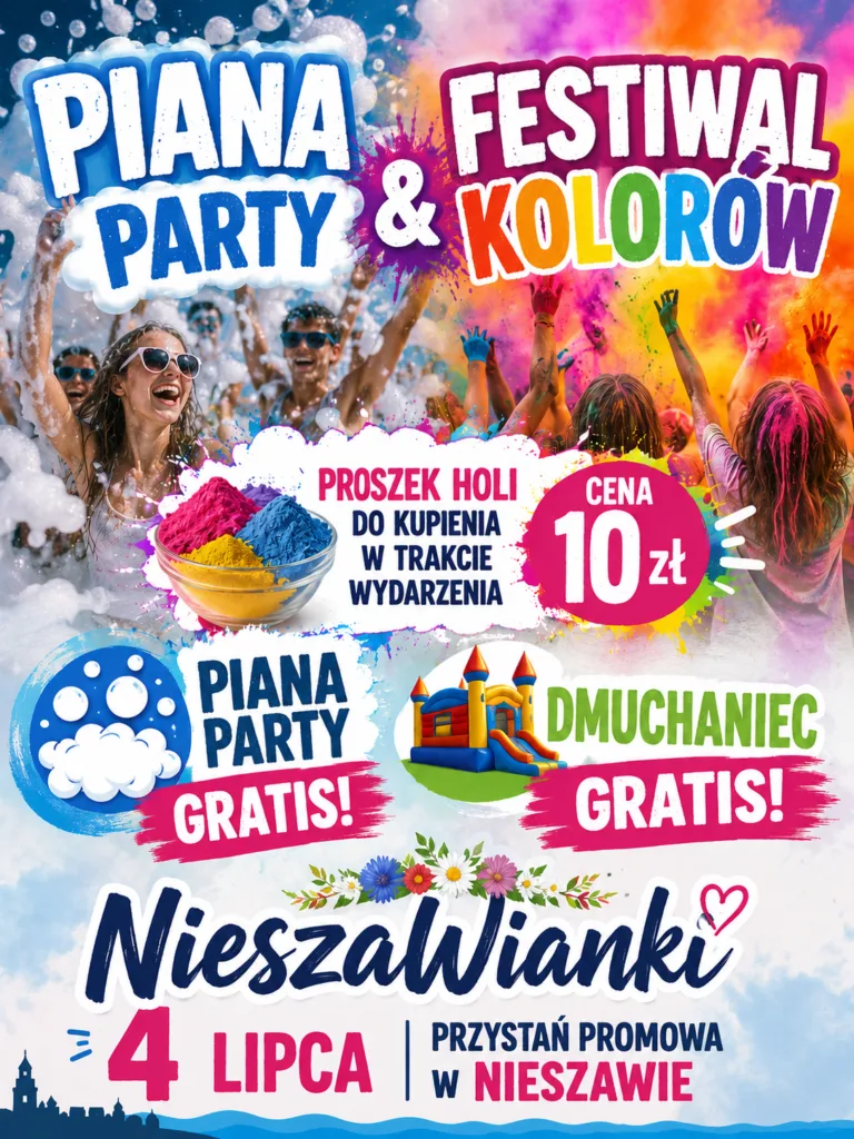 NieszaWianki 2023: Piana Party i Festiwal Kolorów