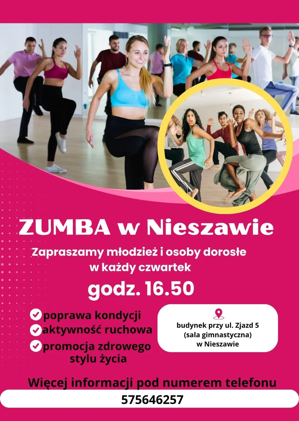 Zumba – nowe godziny zajęć