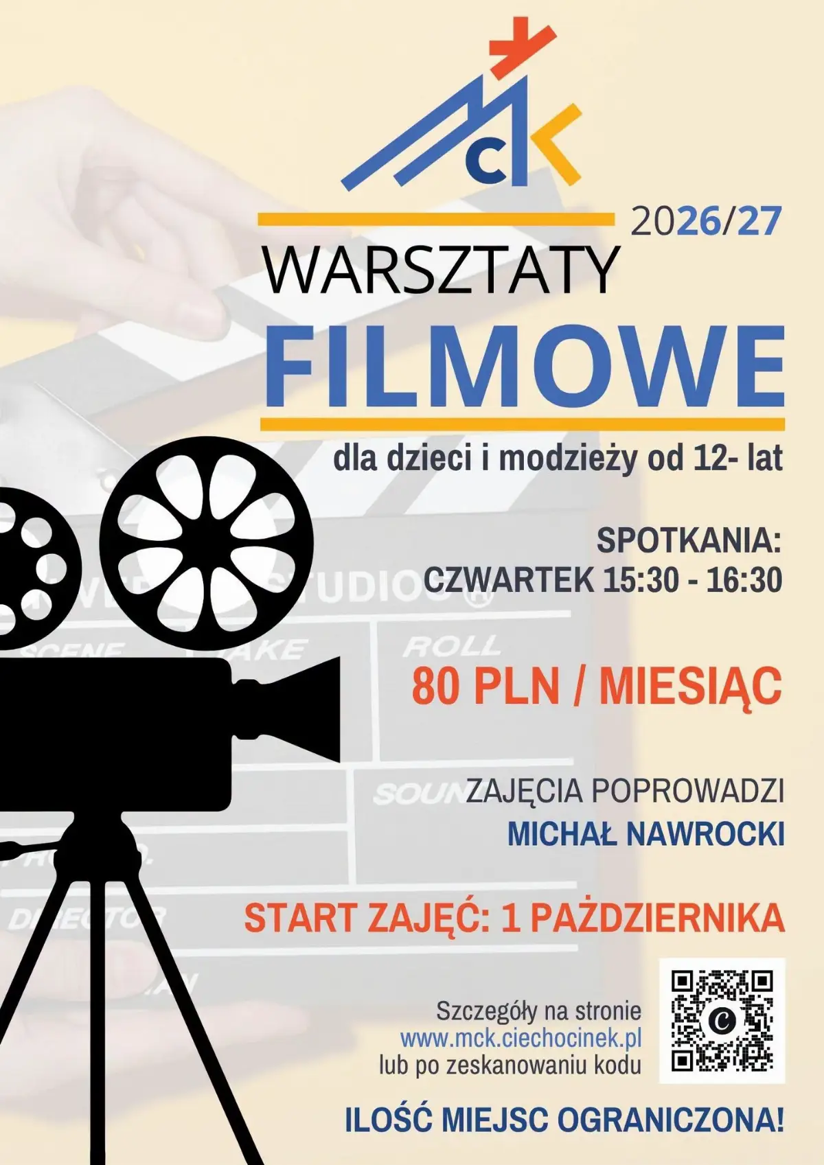 Warsztaty filmowe w MCK w Ciechocinku