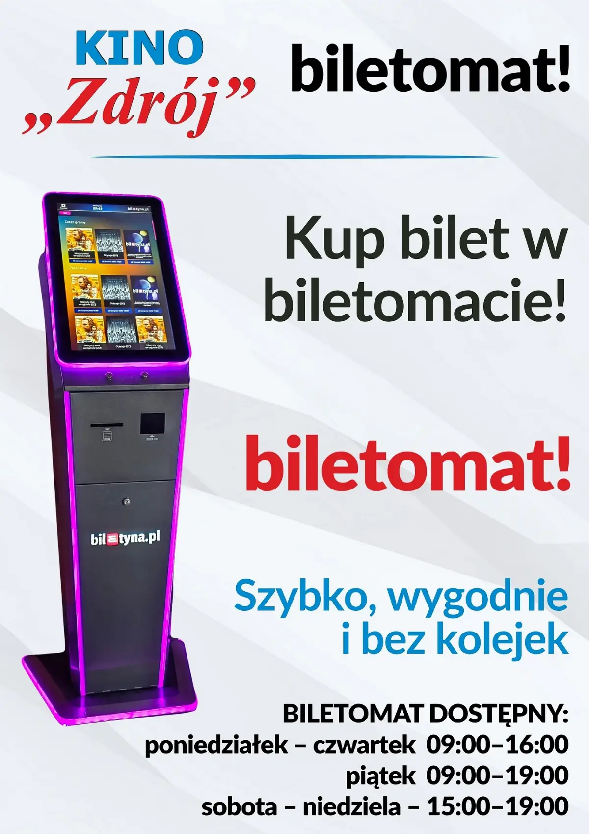Nowy biletomat w Kinie Zdrój